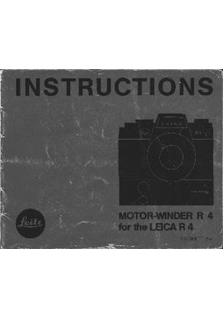 Leica Leicamotor manual. Camera Instructions.